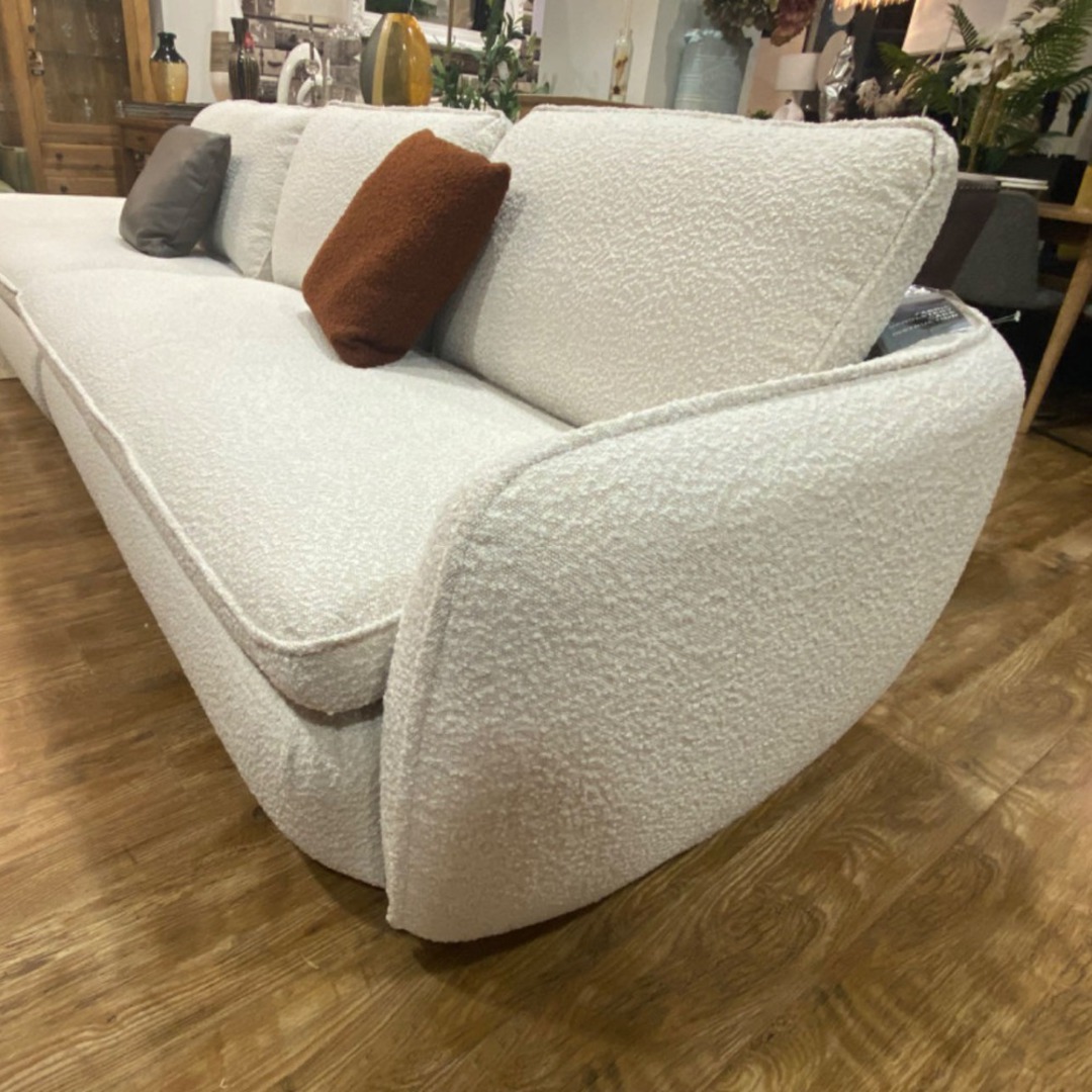 Carpi Fabric Chaise Lounge - Feather Filled White image 6